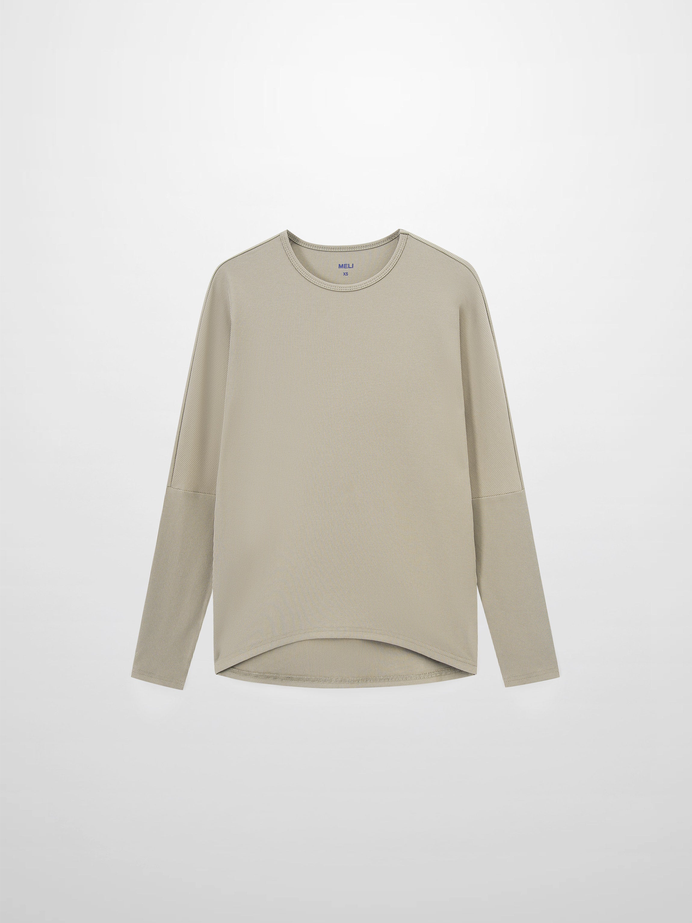Crew Ribbed Dolman-Muted Olive