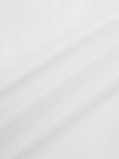 Bow Front Crop Blouse-White