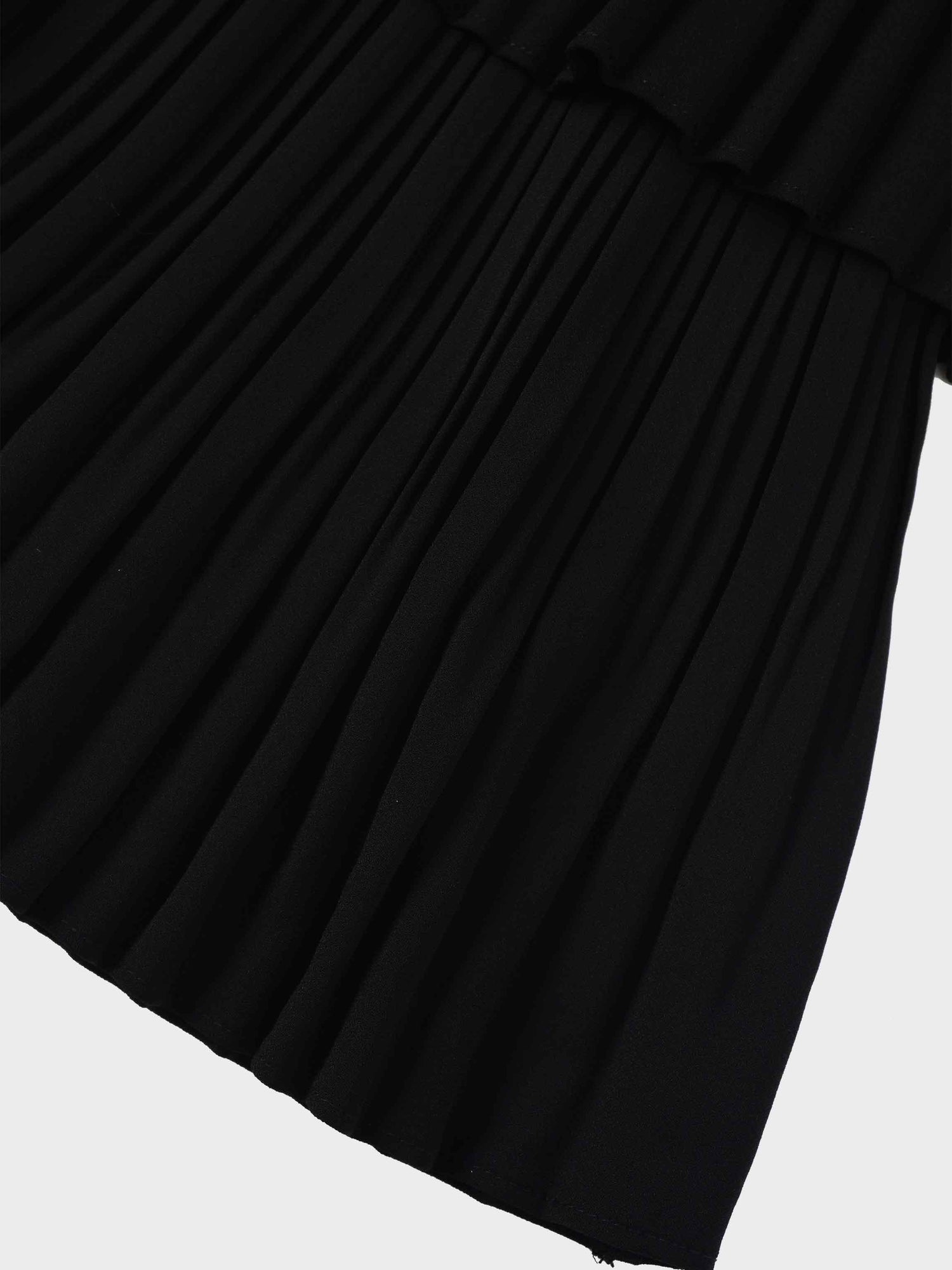Pleated Layer Skirt 26&quot;-Black