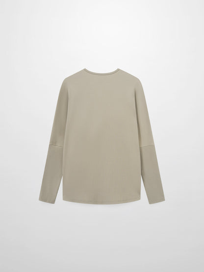 Crew Ribbed Dolman-Muted Olive