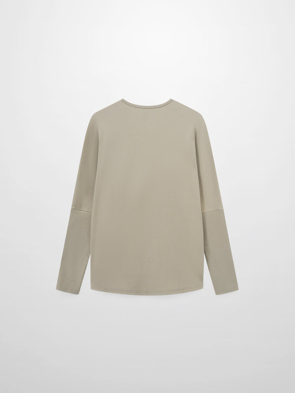 Crew Ribbed Dolman-Muted Olive