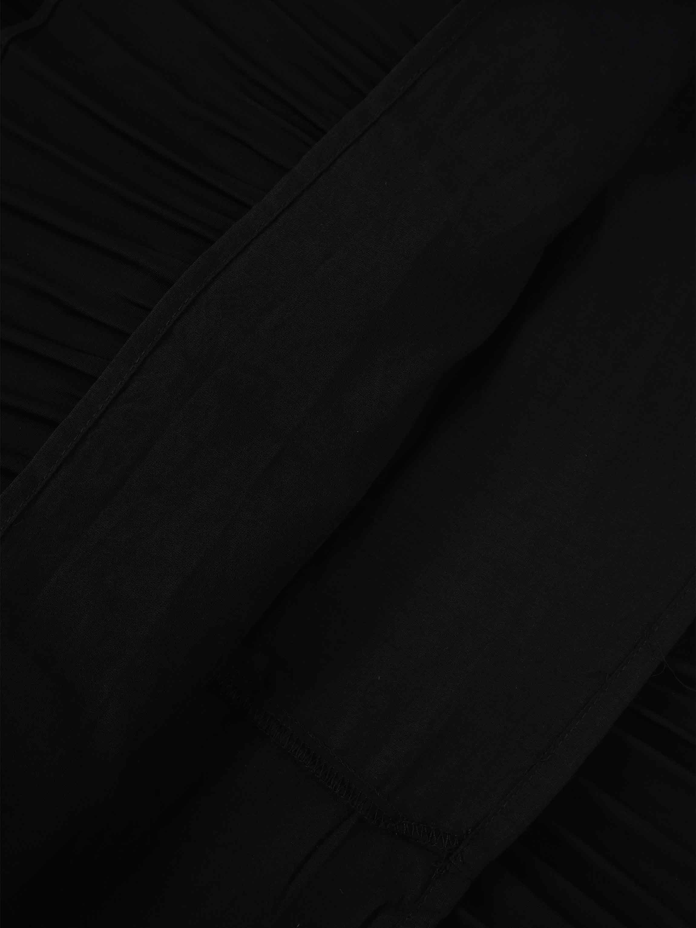 Pleated Layer Skirt 26&quot;-Black