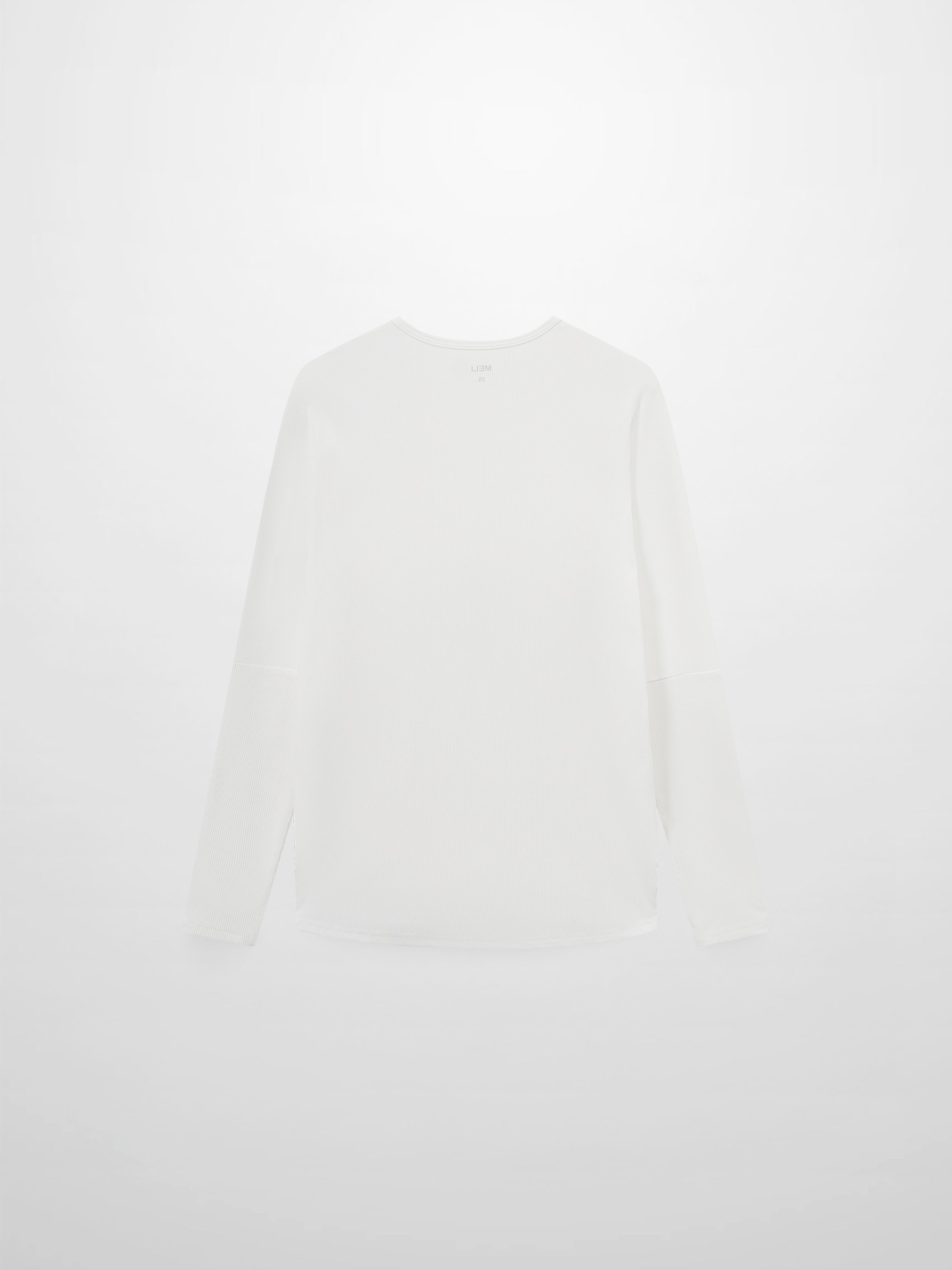 CREW RIBBED DOLMAN-WHITE