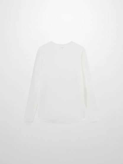 Crew Ribbed Dolman-White