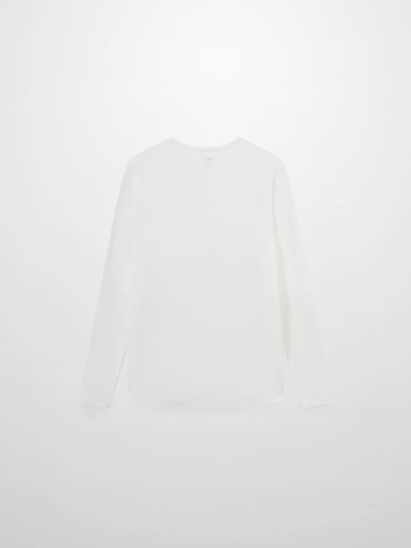 Crew Ribbed Dolman-White