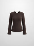 Bell Sleeve Sweater - Brown