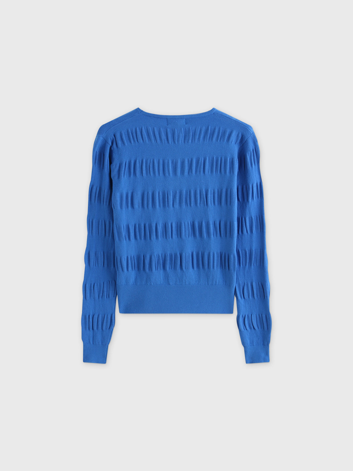 Ruched Sweater-Grecian Blue