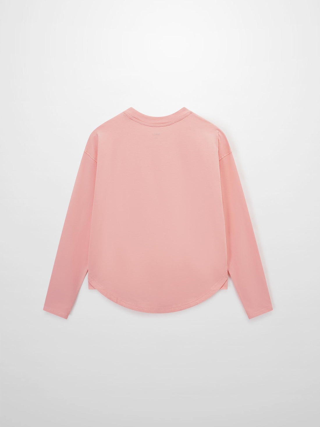 Oversized Rounded Hem T-Shirt-Peach