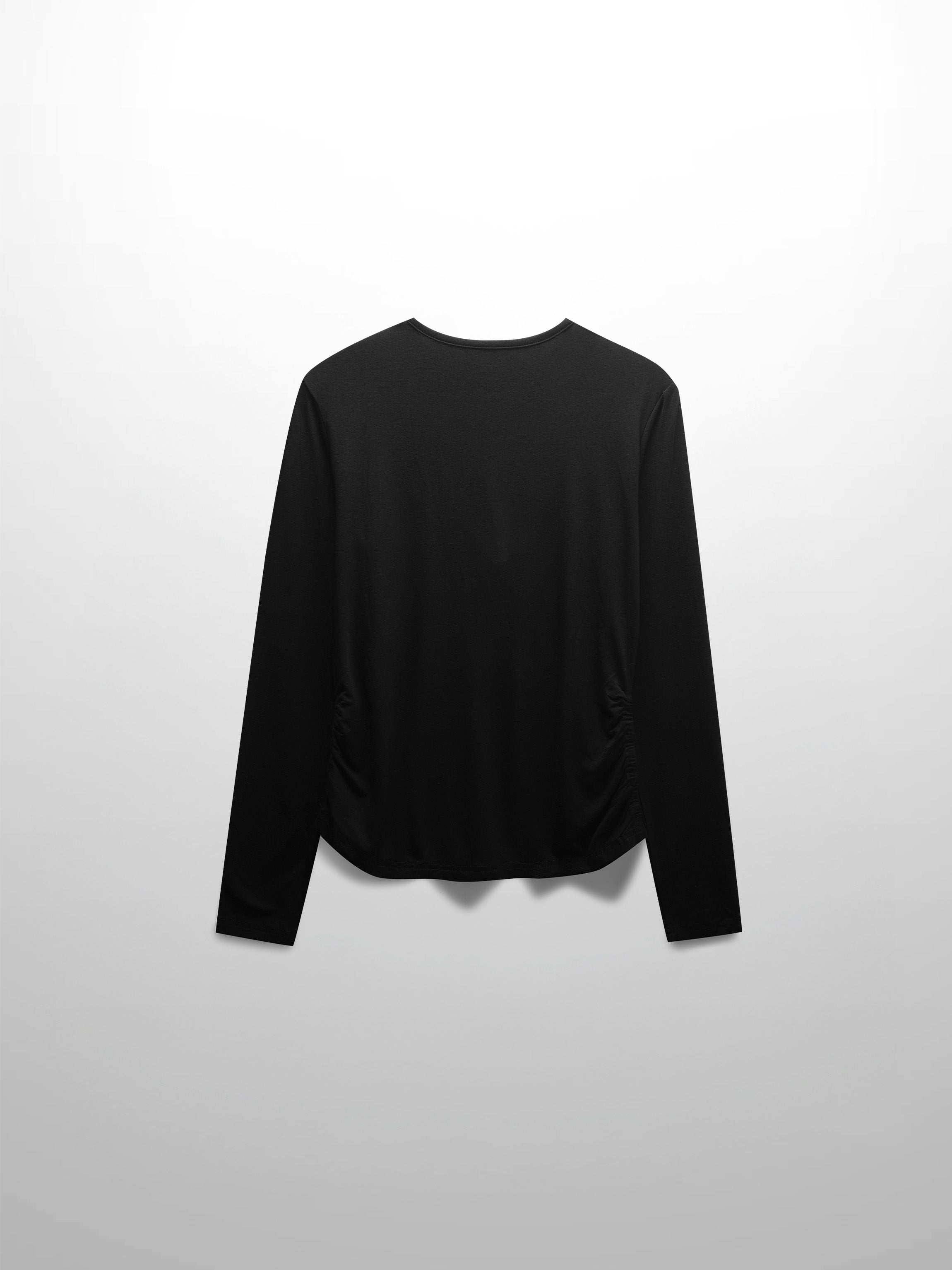 SIDE ELASTIC TEE-BLACK