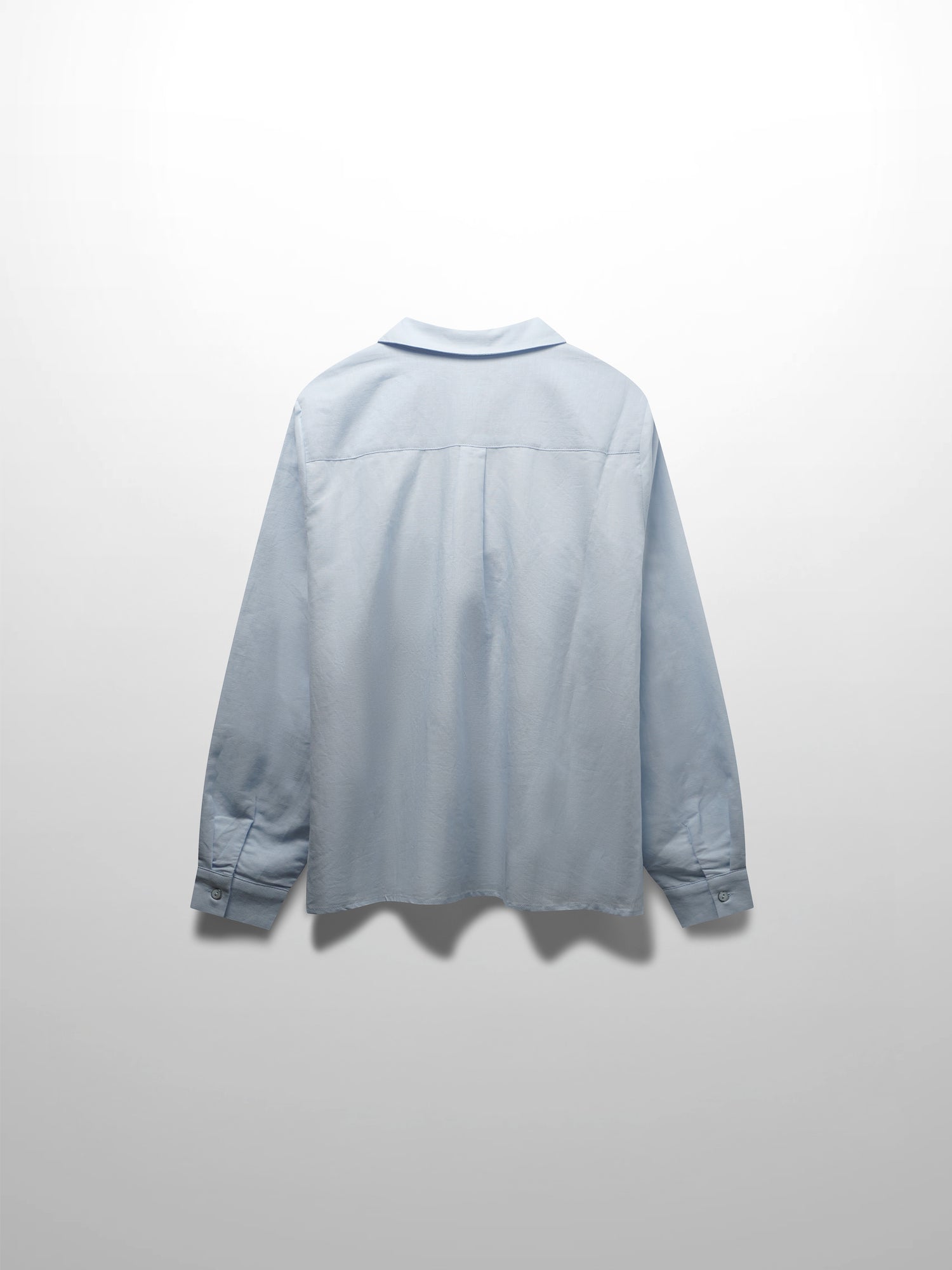 Lace Cutout Cotton Crossover Top-Light Blue