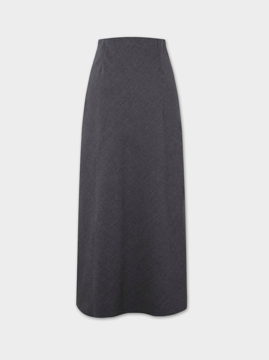 Wool Blend Slip Skirt-Grey