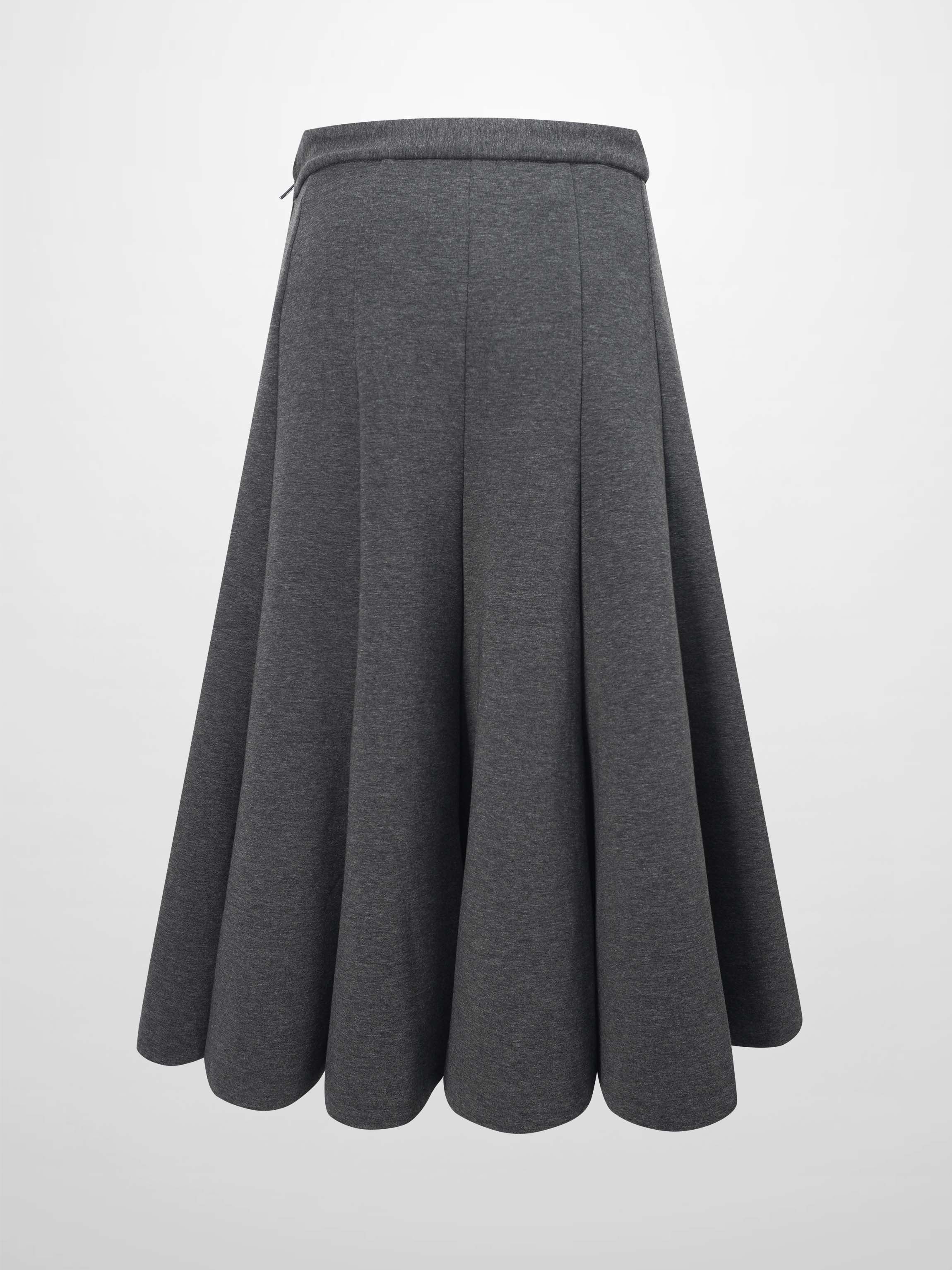 Short Flare Skirt 26&quot;-Grey