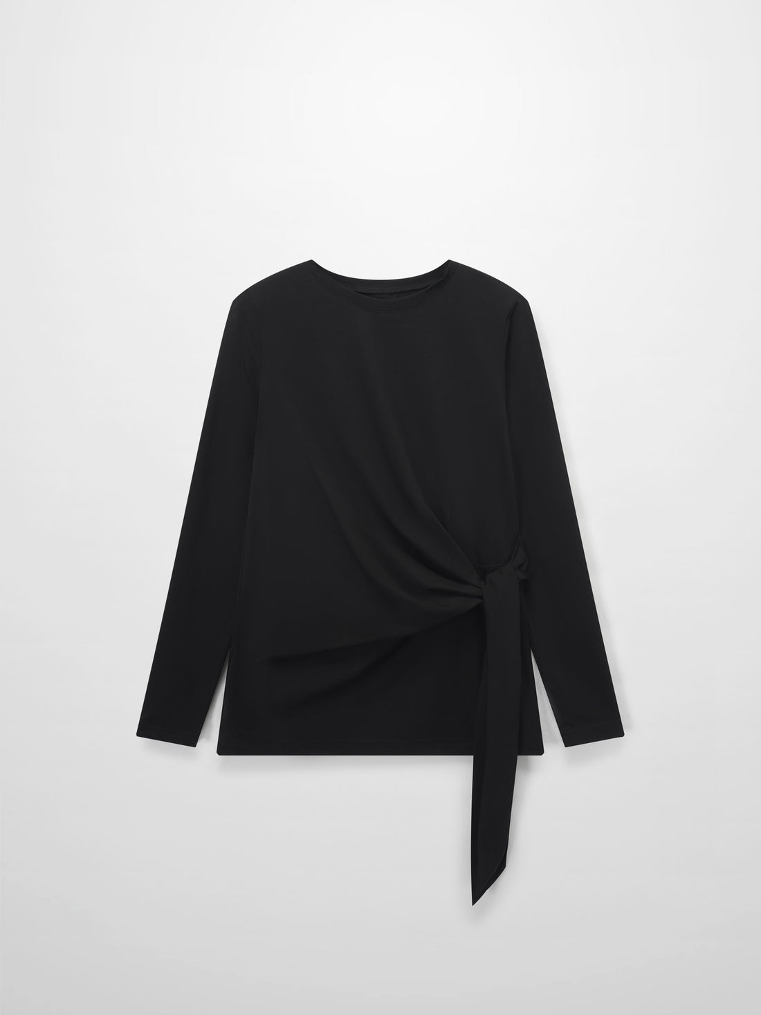 Side Tie T-Shirt-Black