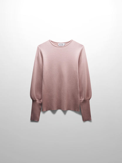 High Cuff Sweater-Blush