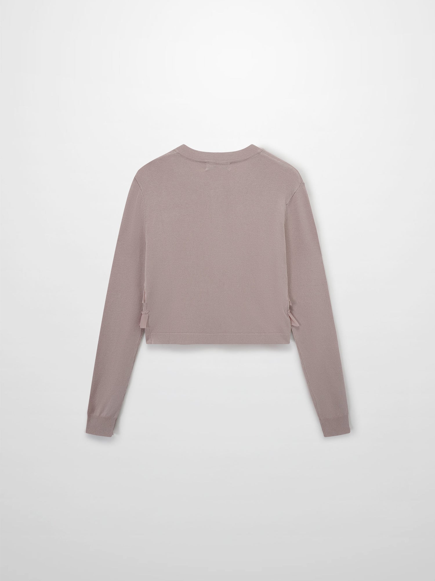 Ruffle Design Cardigan-Mauve