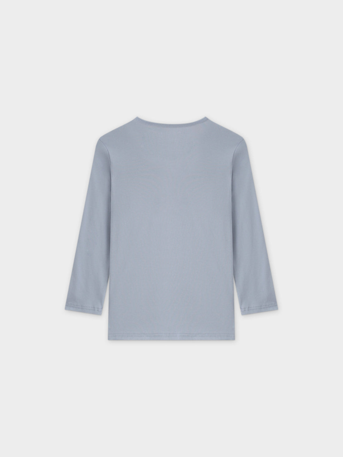 BASIC HIGH V TEE 3Q-LIGHT BLUE