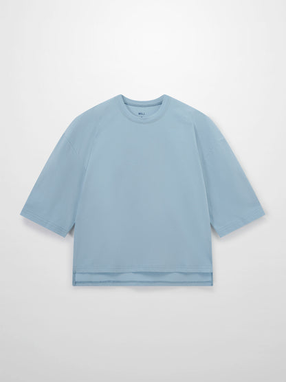 Wide Sleeve Tee-Light Blue