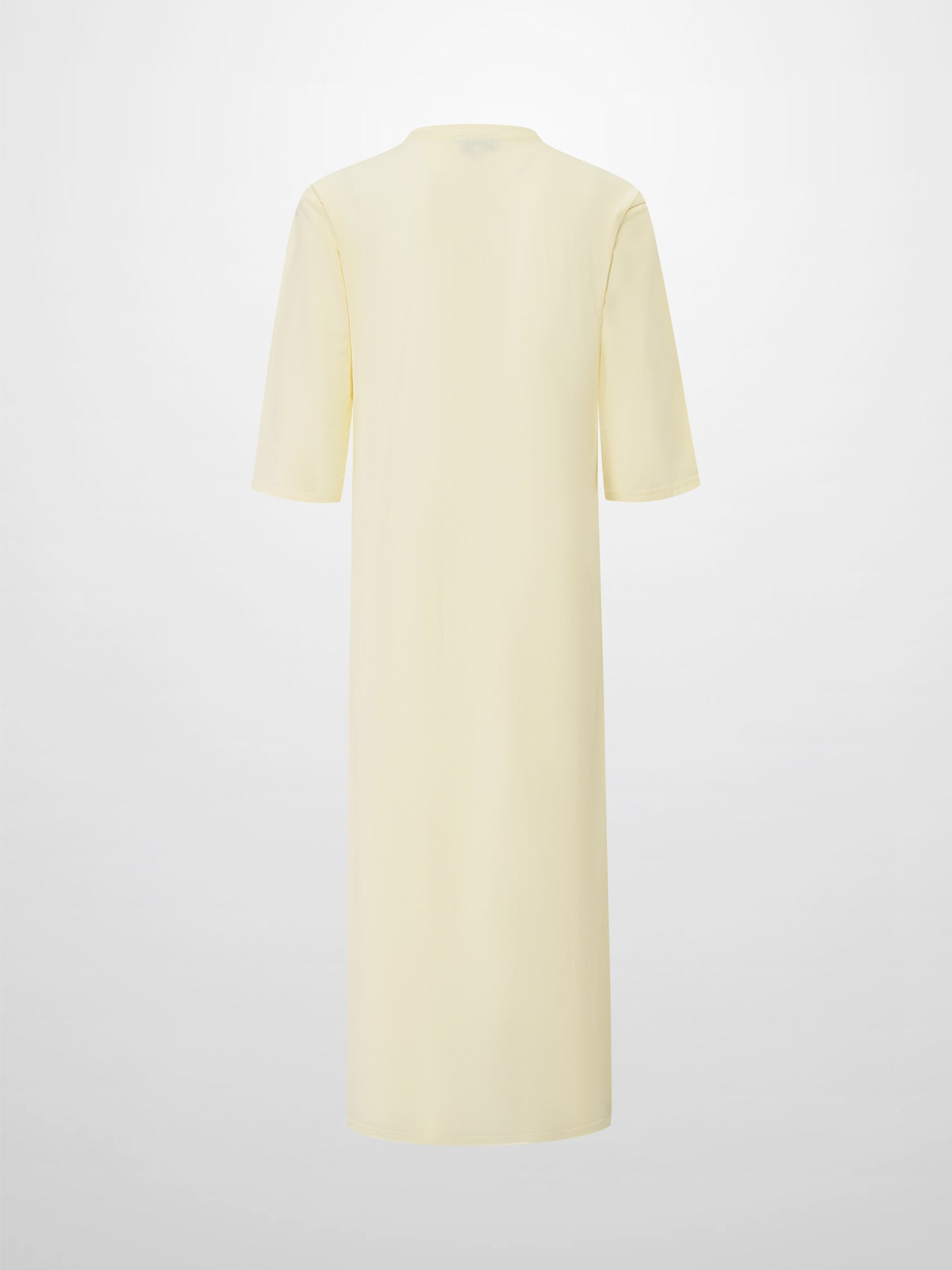 Maxi T-Shirt Dress-Yellow/Blue Palm