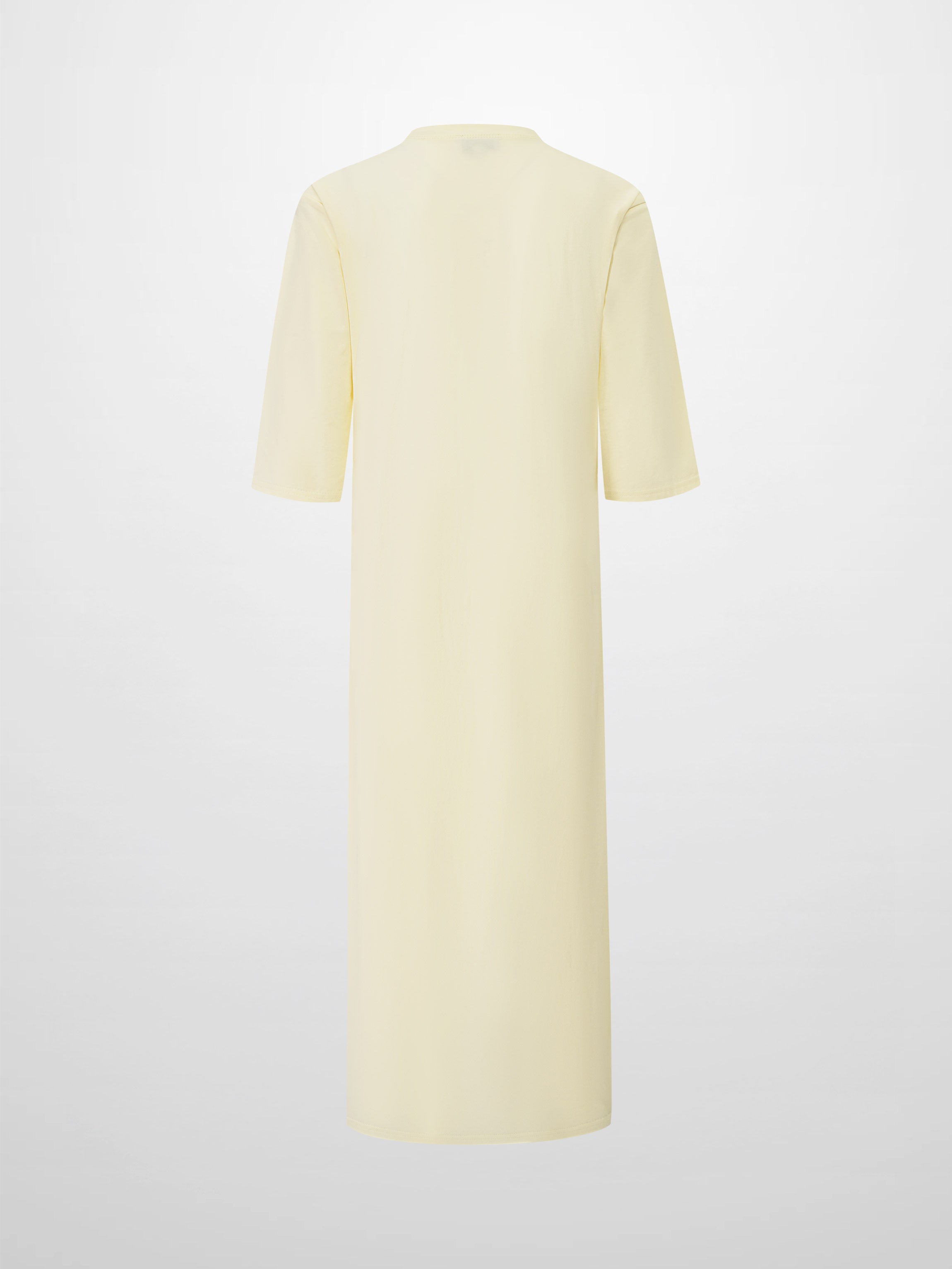 Maxi T-Shirt Dress-Yellow/Blue Palm