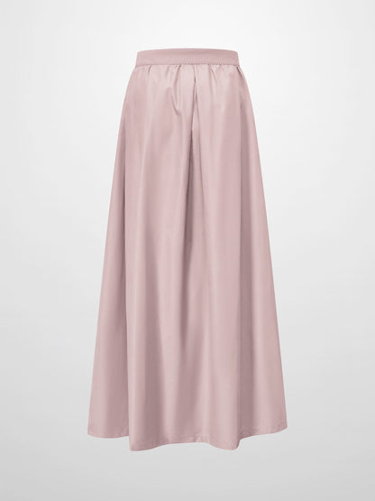 Waisted Full Taffeta Skirt-Mauve