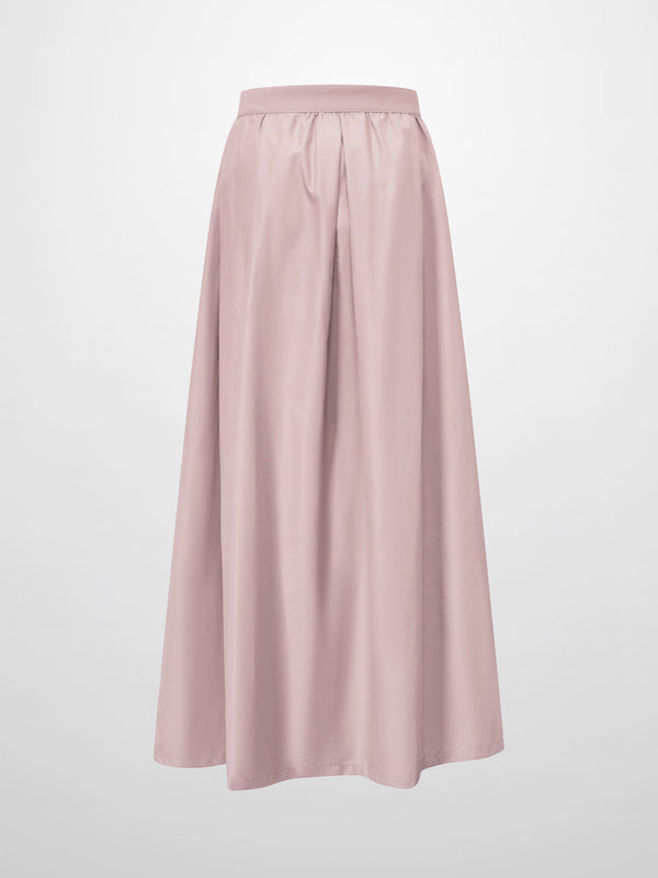 Waisted Full Taffeta Skirt-Mauve