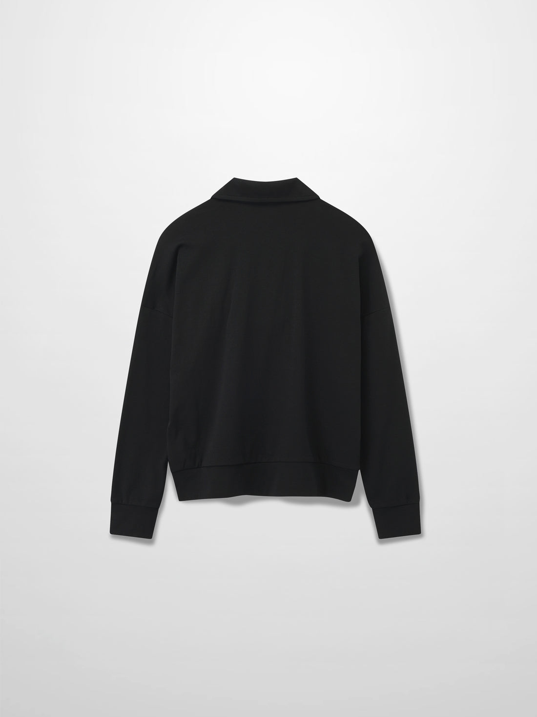 Collared Bomber Tee-Black