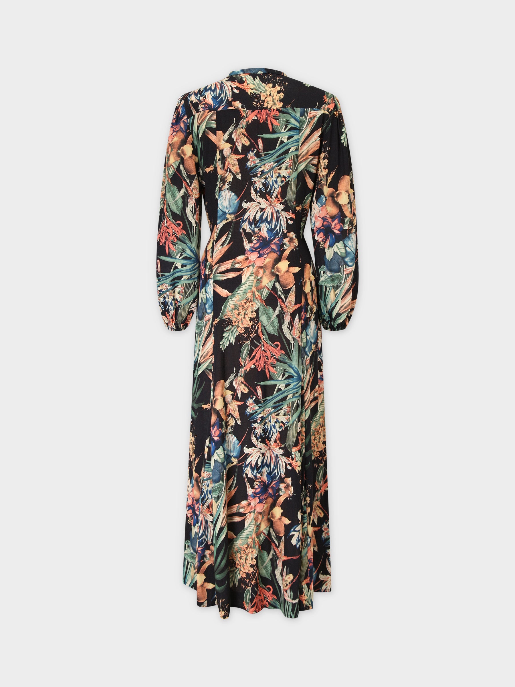 Snap Down Shirtdress-Colored Floral
