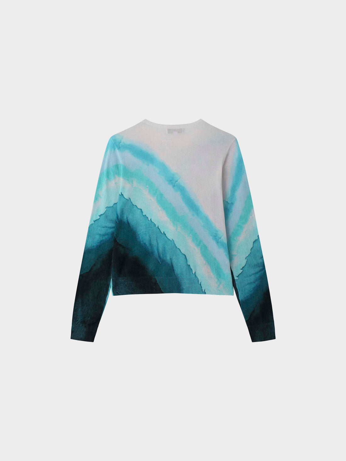 Printed Cardigan-Blue Ombre