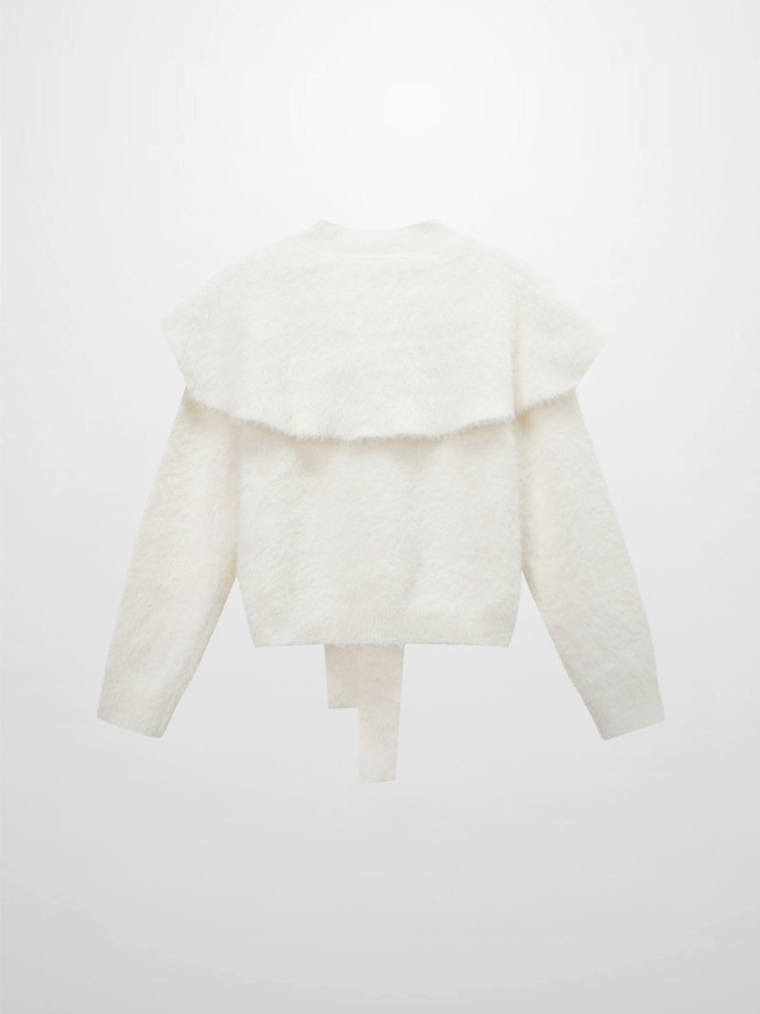 Mohair Shawl Collar Cardigan-Cream