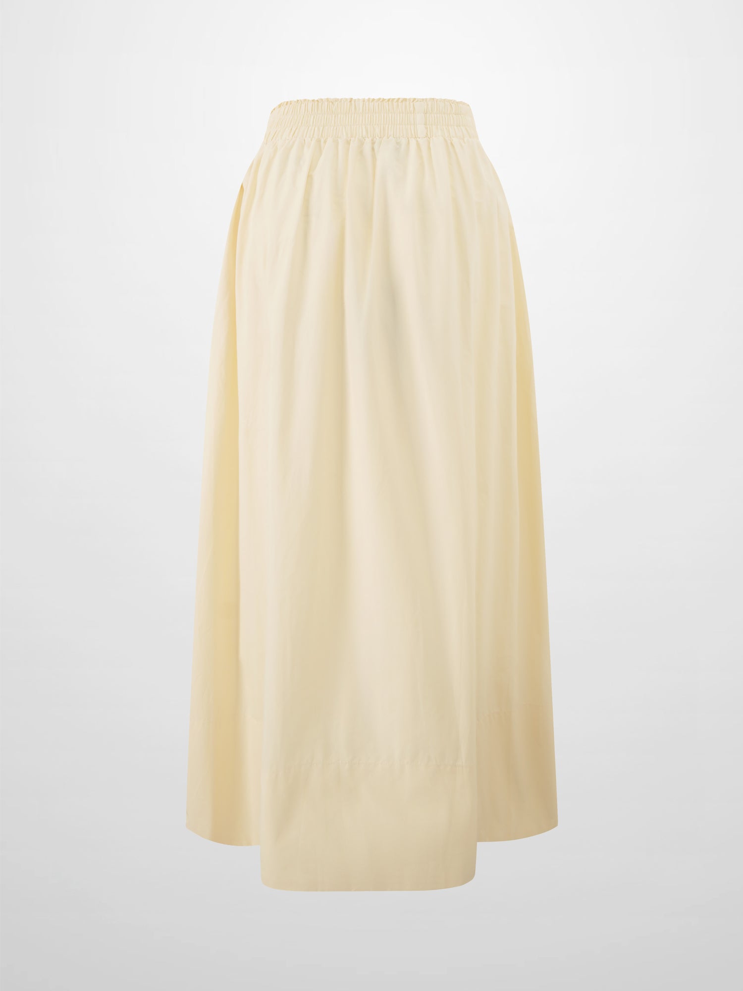 Elastic Waist Gathered Skirt-Yellow