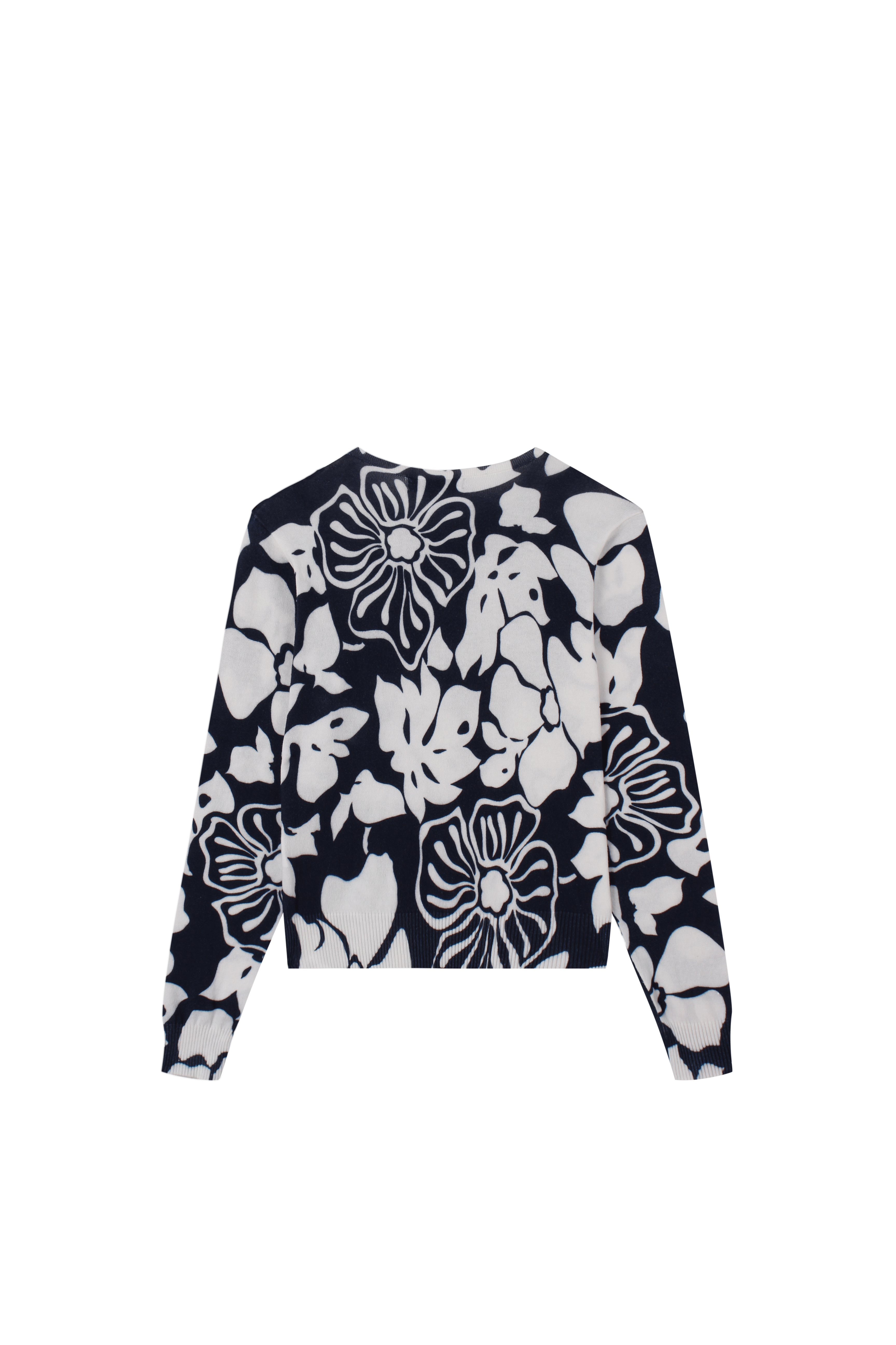 Printed Sweater-Blue Floral