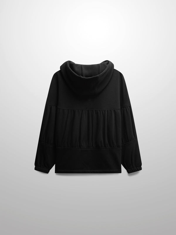 Bubble Sweatshirt Jacket-Black