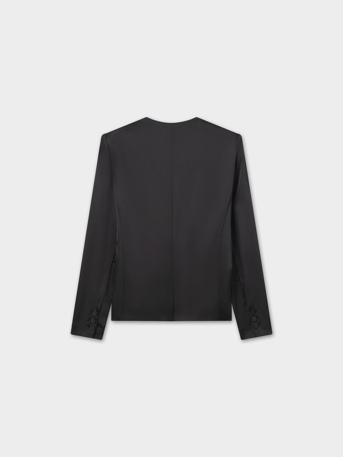 Satin Evening Blazer-Black