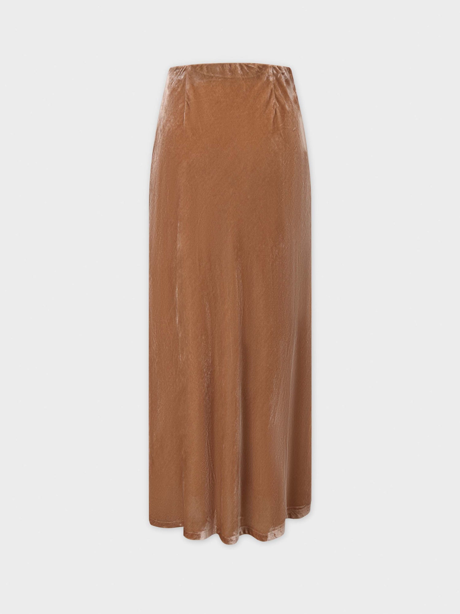 Velvet Slip Skirt-Taupe