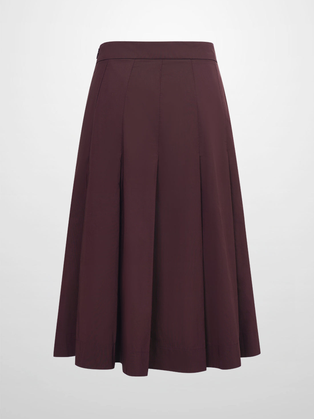 Taffeta Pleat Skirt 26&quot;-Plum