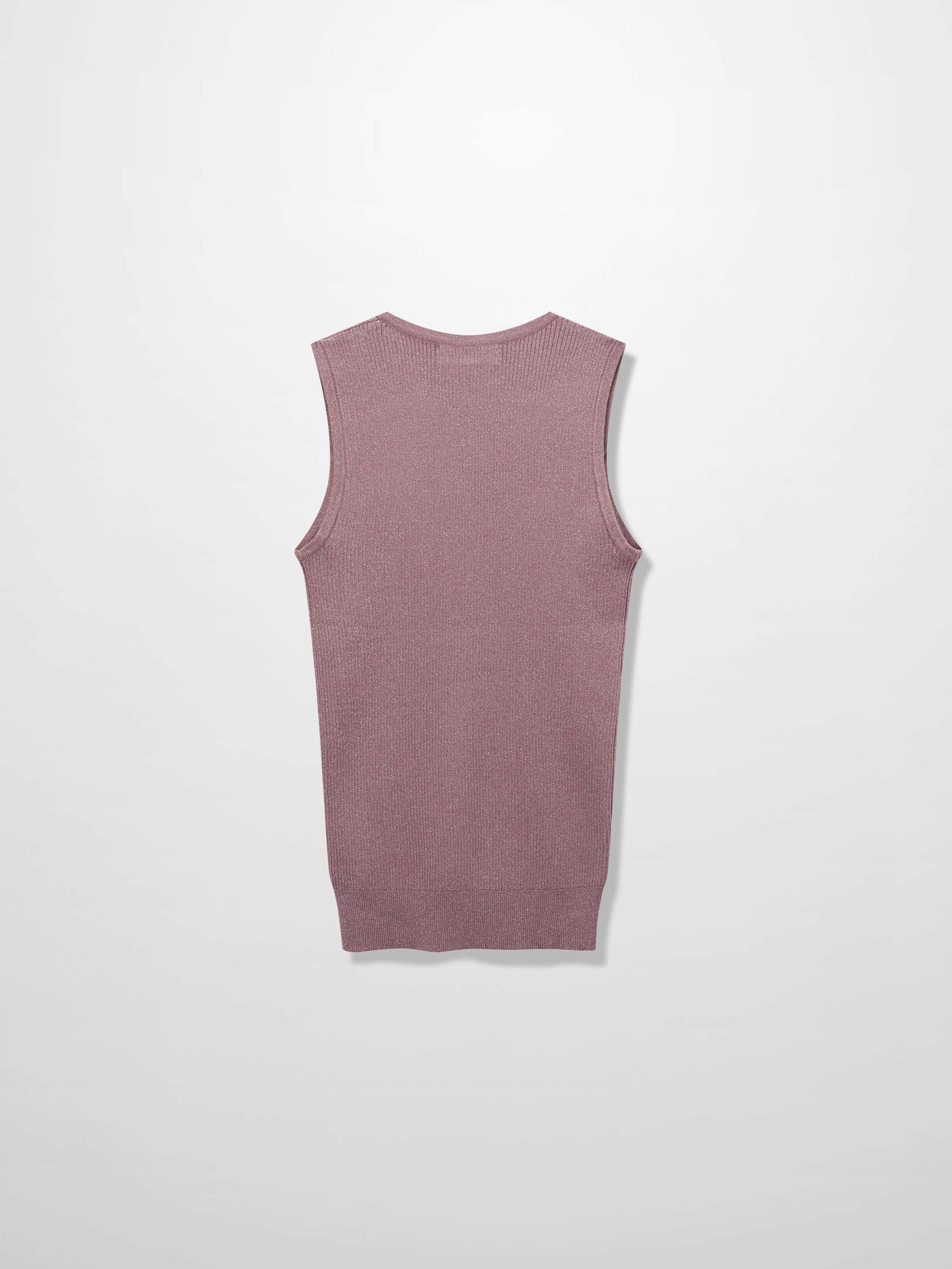 Lurex Sleeveless Sweater-Mauve