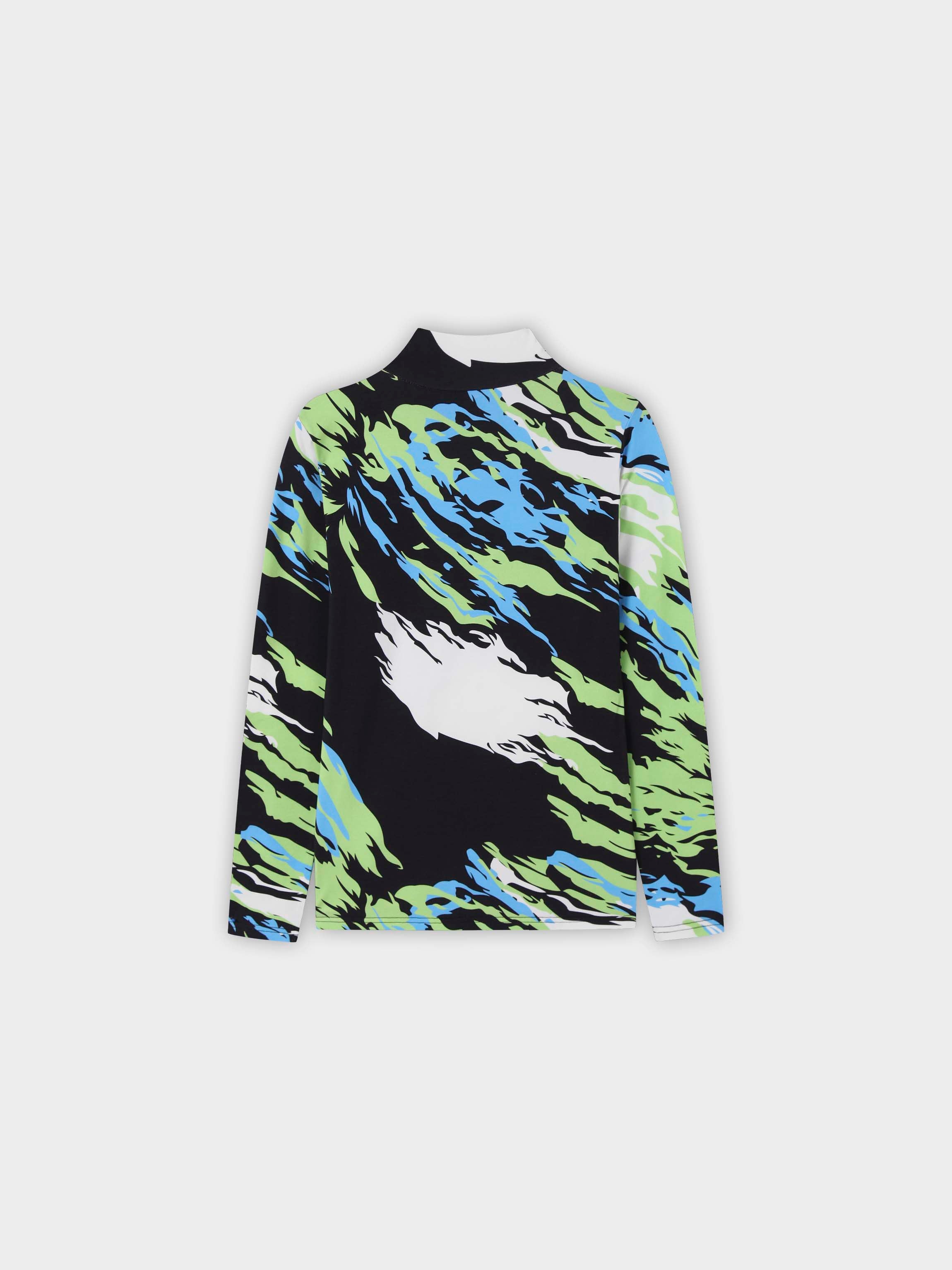 Printed Modal Turtleneck-Ice Fire