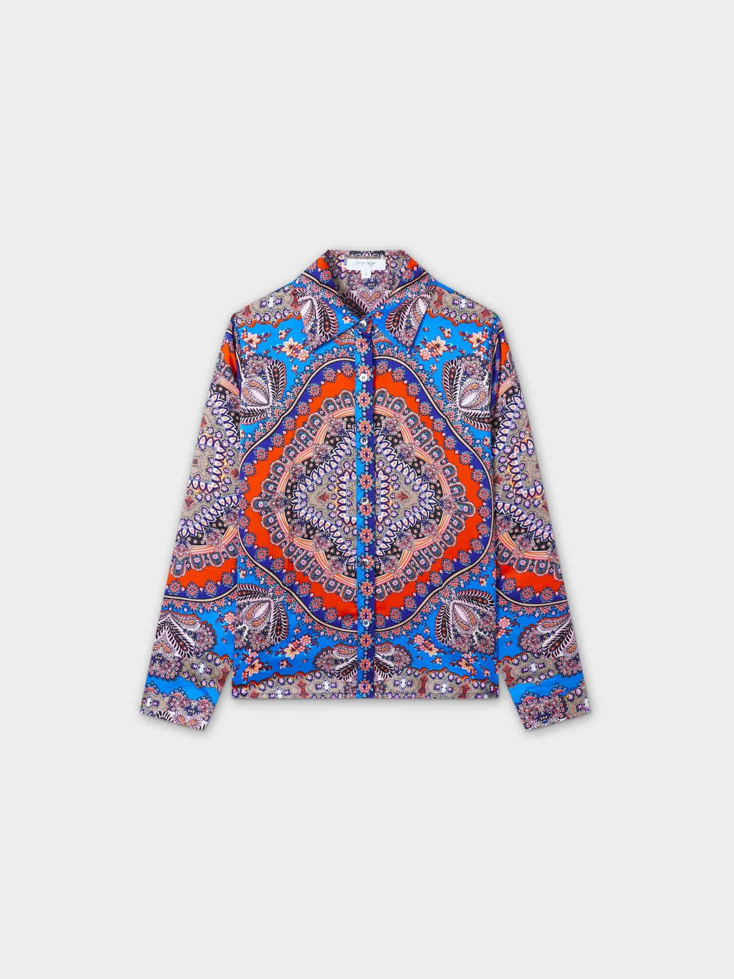 Printed Blouse-Spirograph Paisley