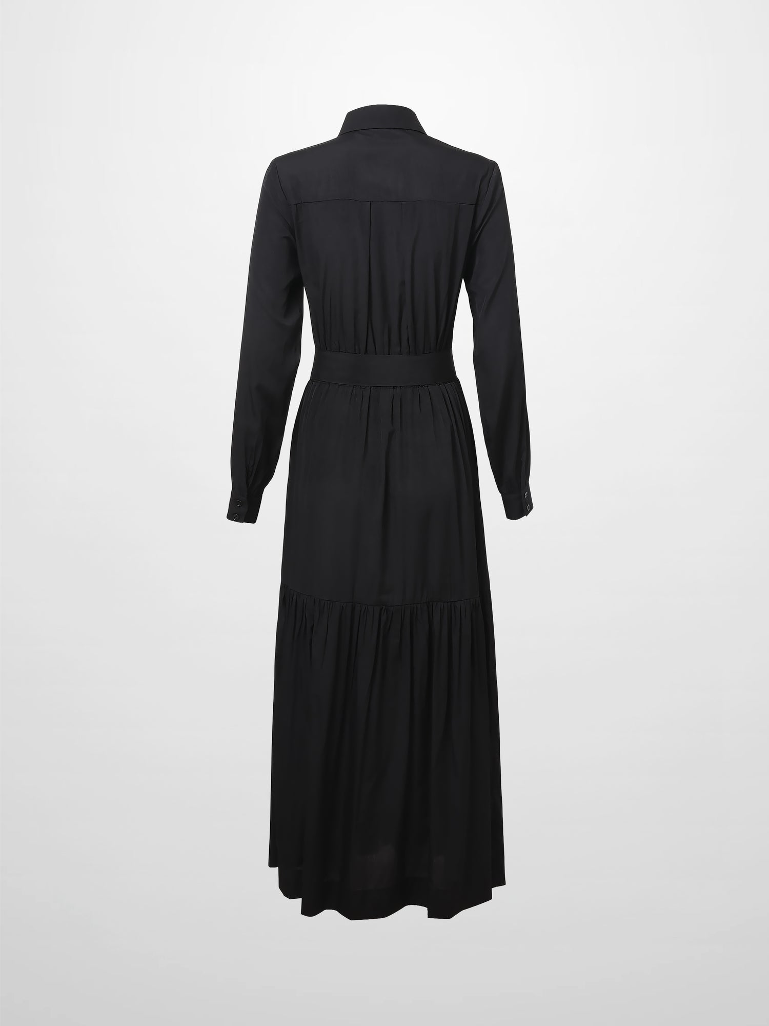 SOLEI Women's Prairie Bottom Shirt Dress Long Sleeve Maxi Length - Size L
