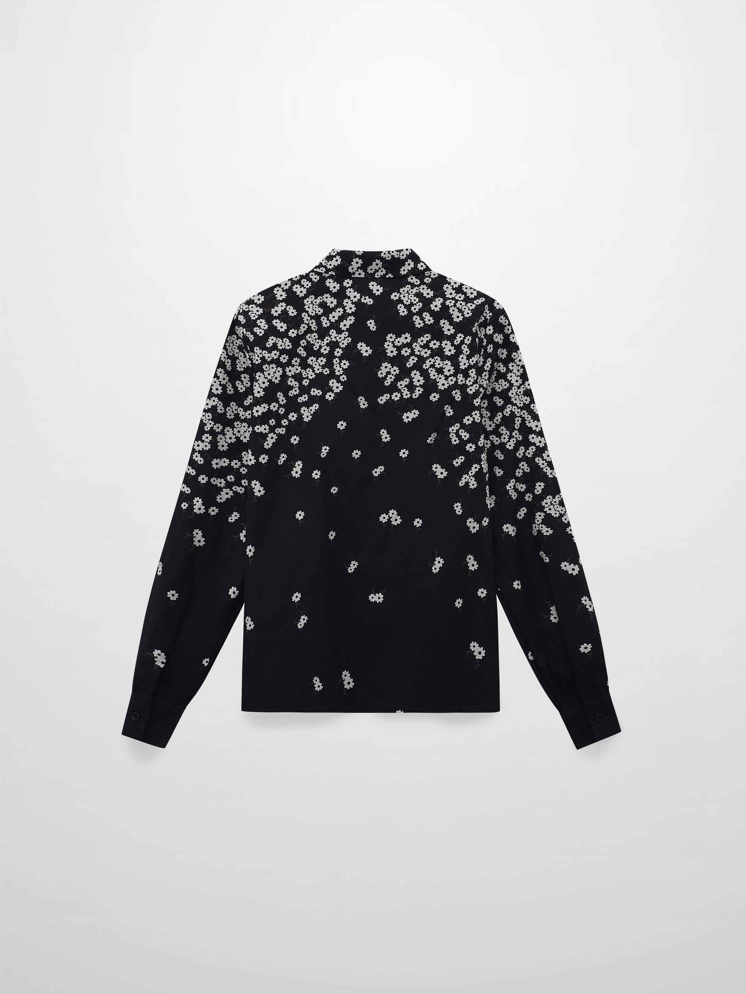 Ombre Flower Blouse-Black