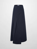 Buckle Pleat Skirt - Navy