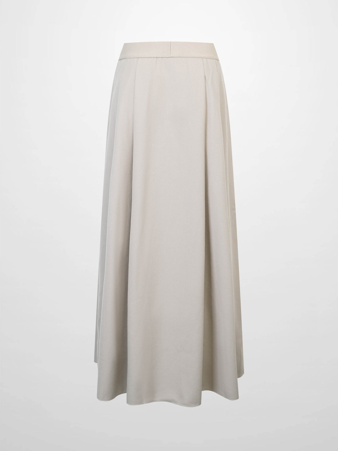Elastic Waist Button Down Skirt-Latte