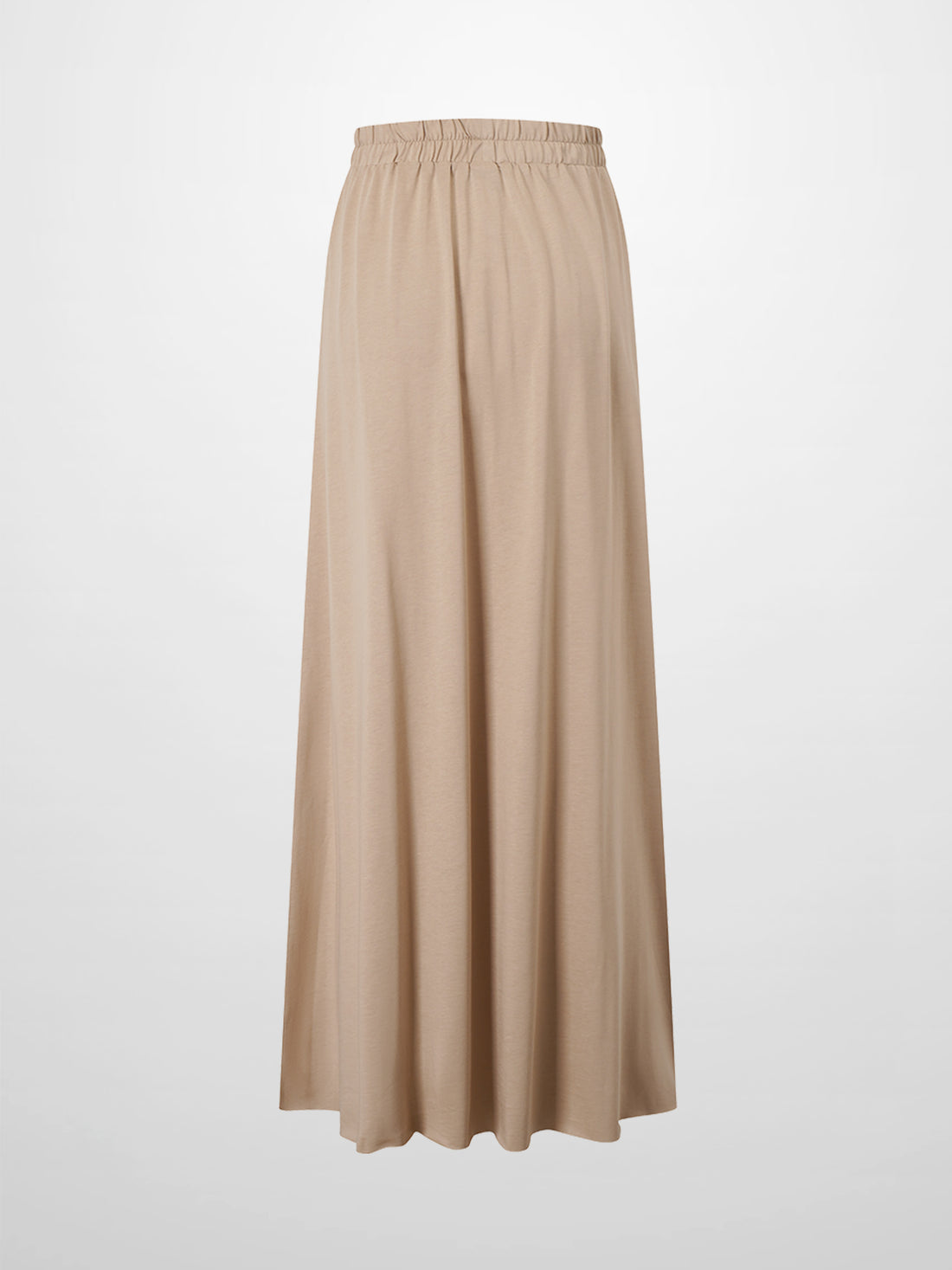 Elastic Waist T-Shirt Skirt-Taupe