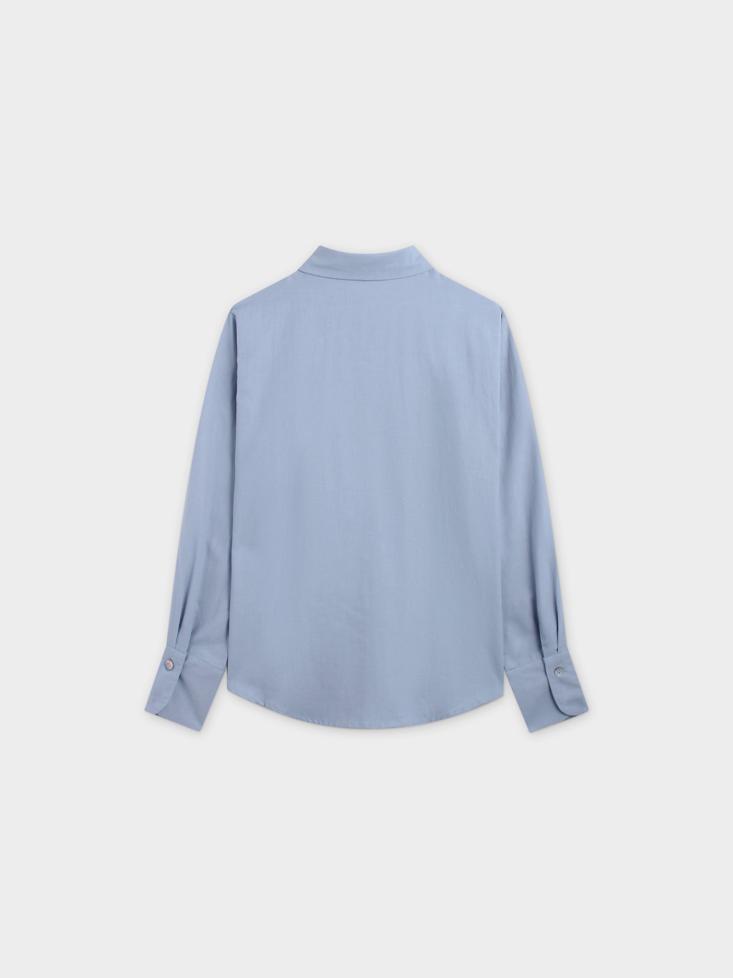 Linen Blouse-Light Blue