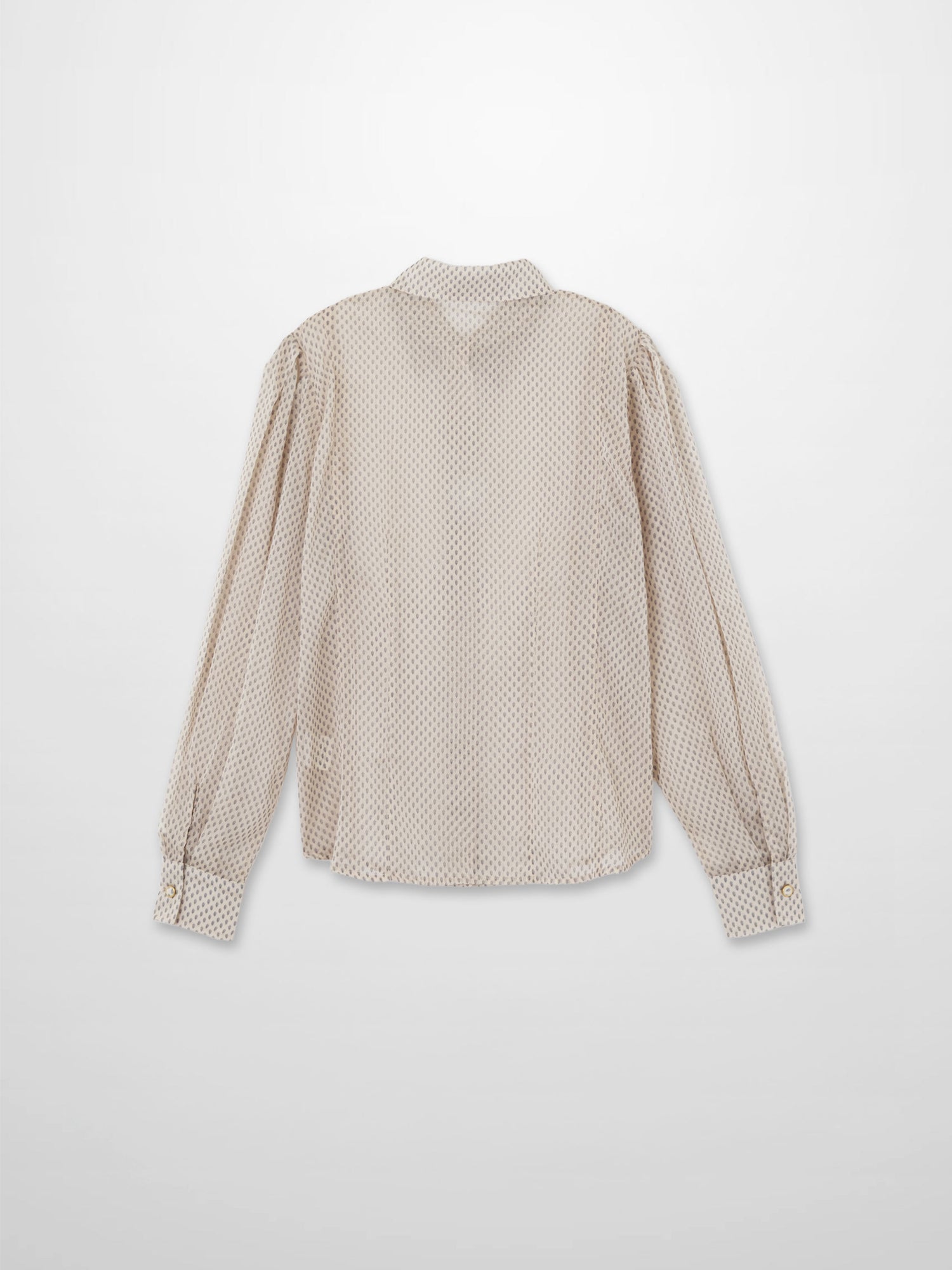 Princess Style Printed Blouse-Cream