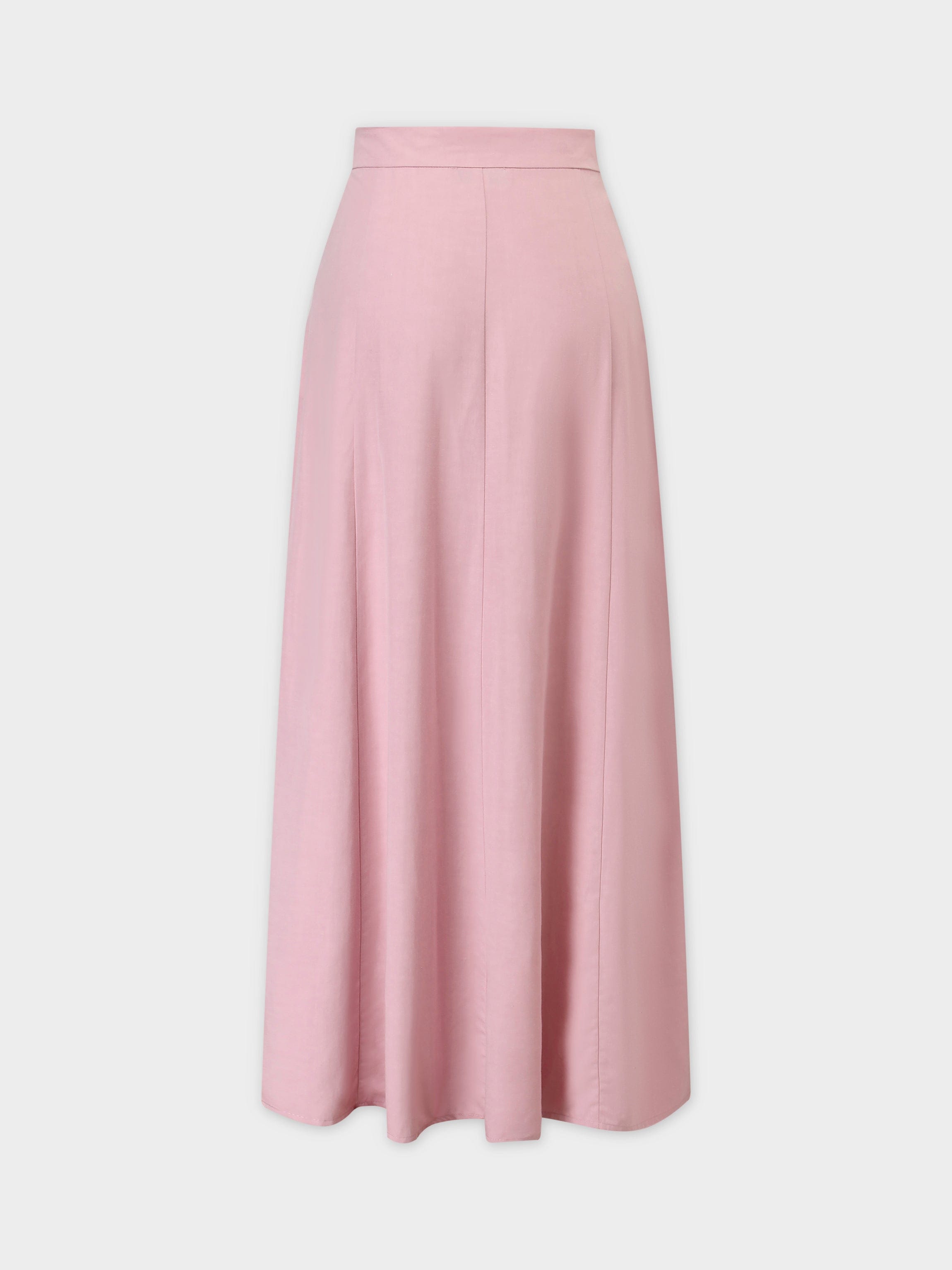 A-Line Seamed Skirt-Dusty Rose