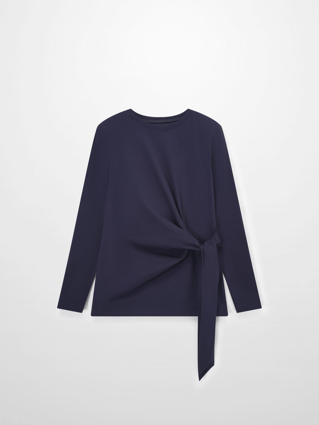 Side Tie T-Shirt-Navy