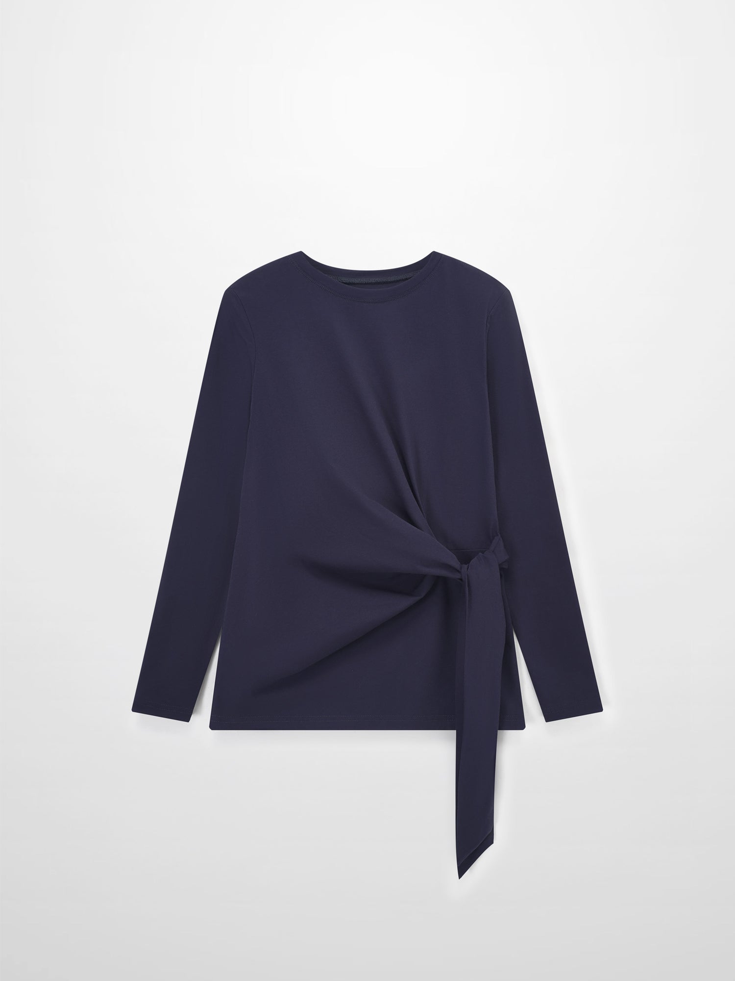 Side Tie T-Shirt-Navy