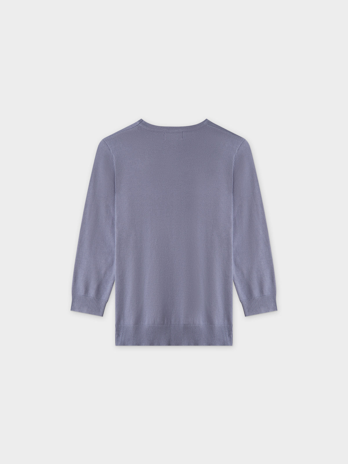 Basic Crew Sweater 3Q-Denim Blue