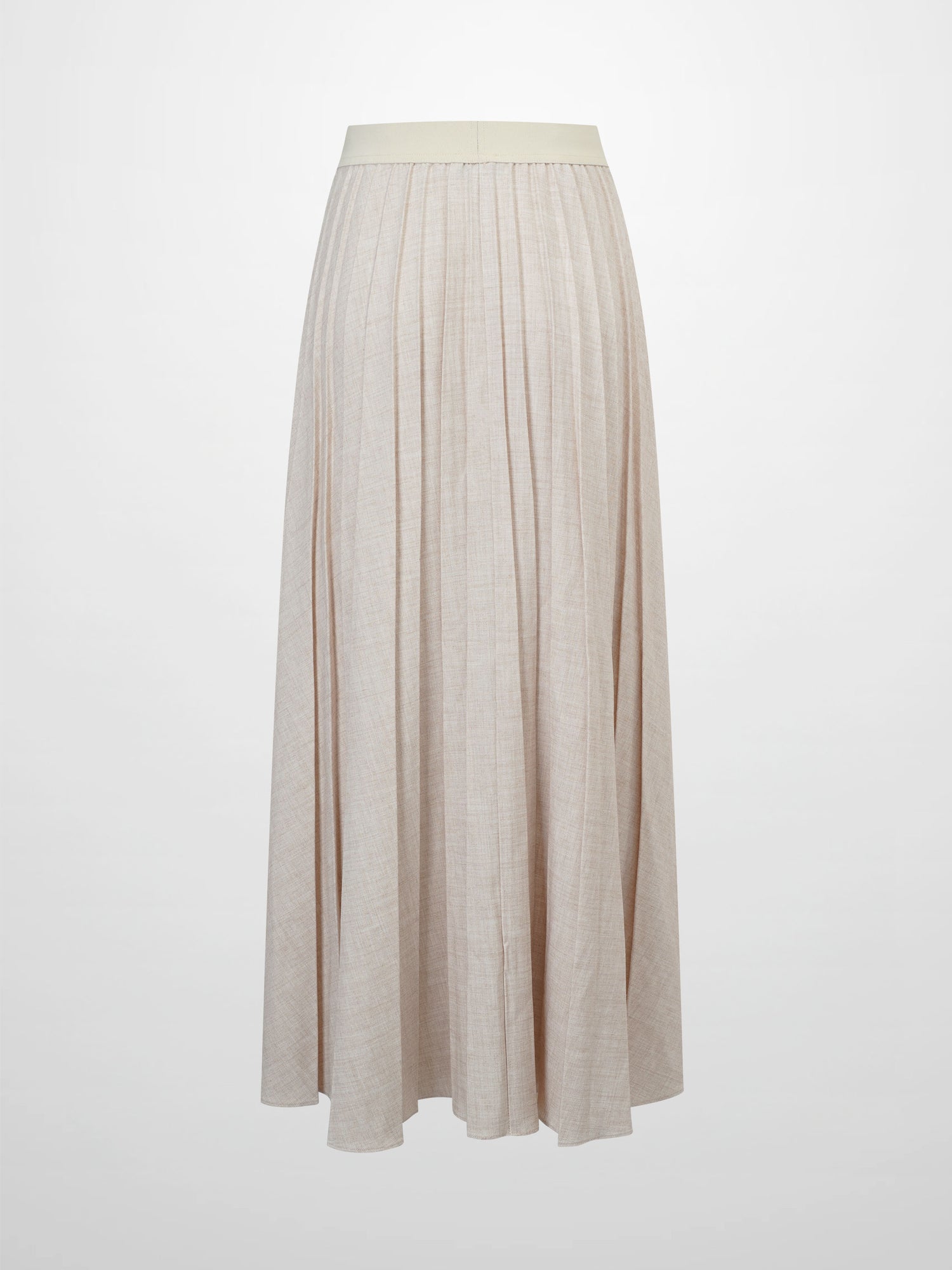 Marni Pleated Skirt 37&quot;-Oatmeal